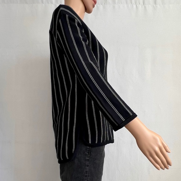 Rag & Bone Striped Knit Sweater Top Sailor Chic Dark Blue & White Women's Small - Picture 3 of 9